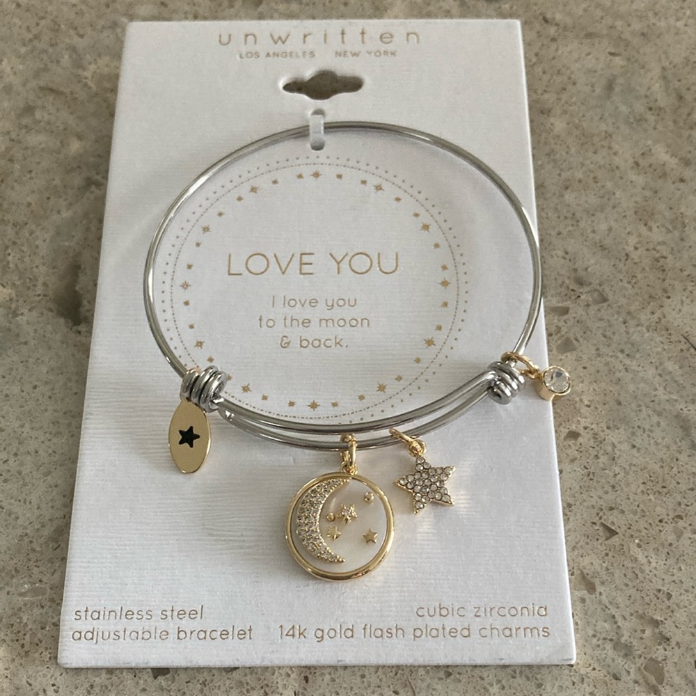Unwritten Adjustable Bracelet I Love You To The Moon & Back